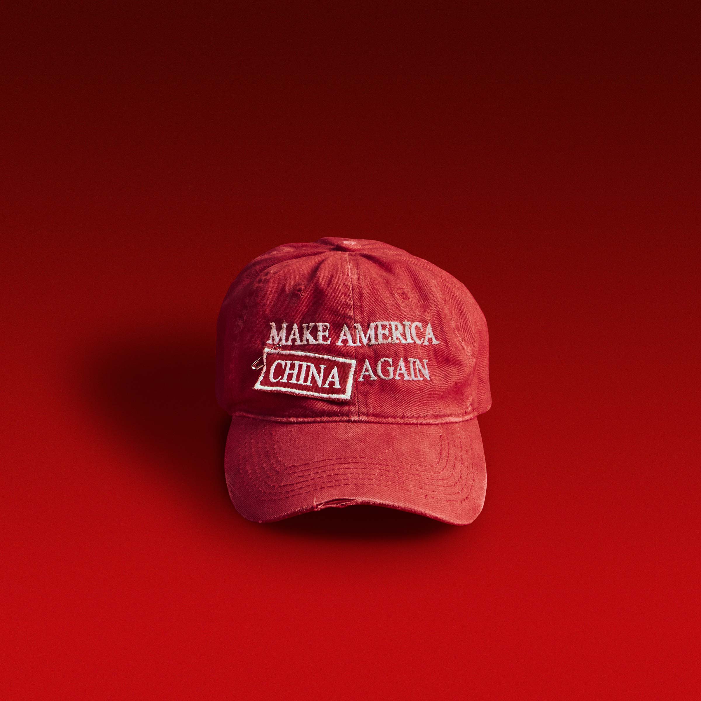 Photo of MAGA hat with China edited over great